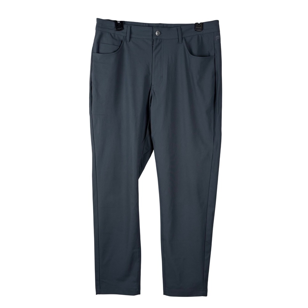 2 Fabletics 32-30 The Only Pant Gray, Navy 5-Pocket Performance Golf Casual Pant